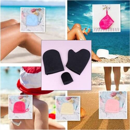 High Quality Reusable Body Self Tan Applicator Tanning Gloves Cream Lotion Mousse Body Cleaning Glove Self Tanner
