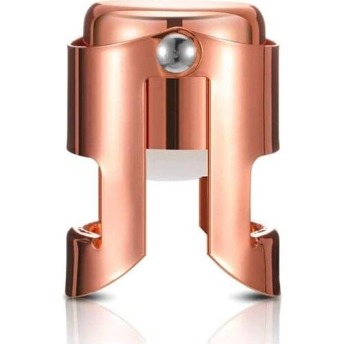 Champagne Bottle Stopper Rose Gold Stainless Steel Champagne Sealer Plug Super Powerful Vacuum Seal Reusable Wine Saver