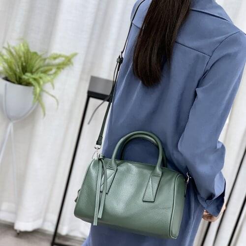 Retro Wild Messenger Bag Ladies Shoulder Bag Genuine Leather Handbag Small Square Bag Solid Color Crossbody Bags For Women