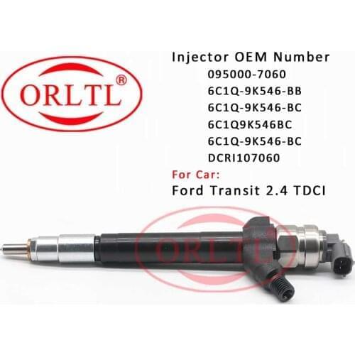 095000-7060 New Diesel Nozzle DCRI107060 Common Rail Injector 6C1Q-9K546-BC For Ford Transit 2.4 TDCI