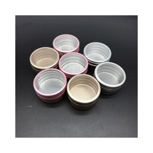 100pcs 10g Pink Gold Silver Sample Cream Cosmetic Aluminum Container With Window, 10ml Lipstick Can ,Lip Balm Jars Tin Pots