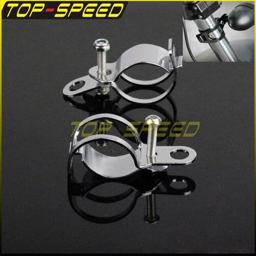 15/32“ Chrome Black Fork Ear Clamp Motorcycle Turn Signal Light Mount Brackets Holder For Ducati Scrambler 400 800 Icon/Full