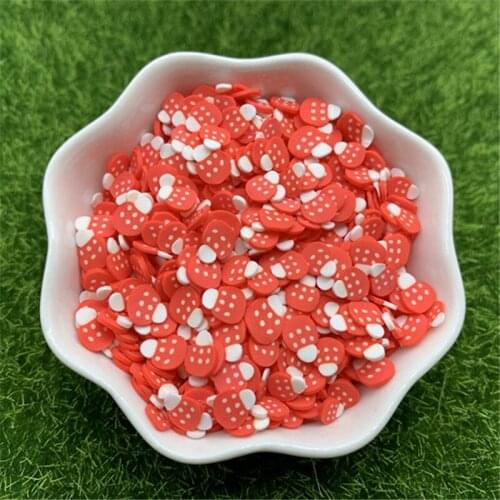 20g 5mm clay accessories small mushroomDIY supplies nail polish art polymer clay accessories DIY sequins scrapbook resin shaking