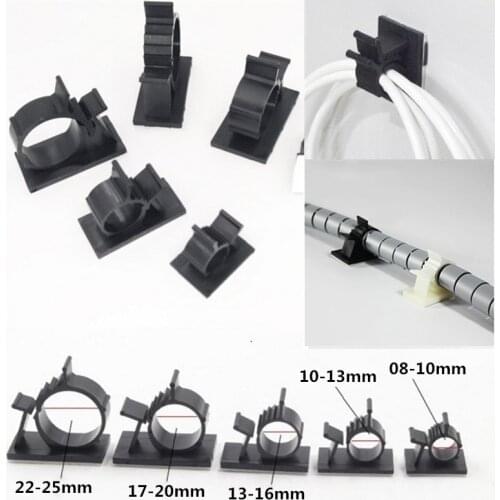 30Pcs Plastic Cable Clips Self-adhesive Wire Buckle Cable Management Cord Organizer Holder Line Fixed Clamps for Car PC Mouse TV
