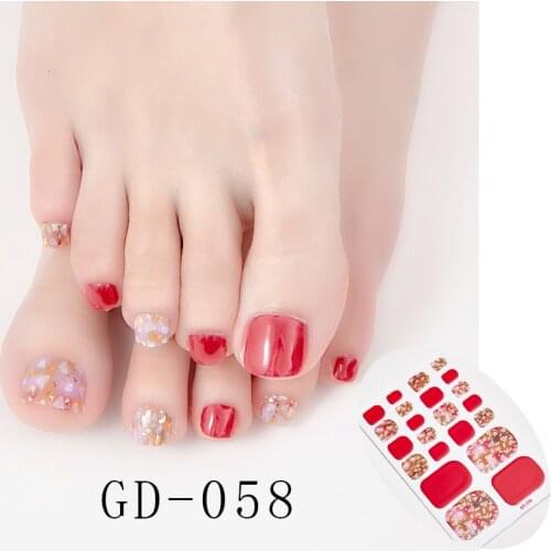 22 Tips/Sheet Full Beauty Nail Sticker Famous Nail Art Sticker Manicure lot Album Nail Accesoires Creative Nail Strips Shiny