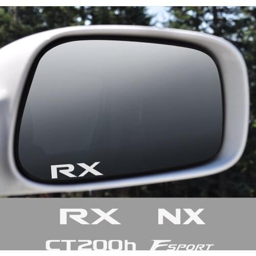 4PCS Reflective Car Rearview Mirror Vinyl Sticker For Lexus RX 300 IS 250 GX 400 UX 200 NX LX LS GS ES CT200h Fsport Accessories