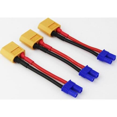 5/10/20pcs XT60 / XT-60 Male To Female EC2 Connector / Adapter for Zippy / Turnigy 16awg 1.96inch Cable