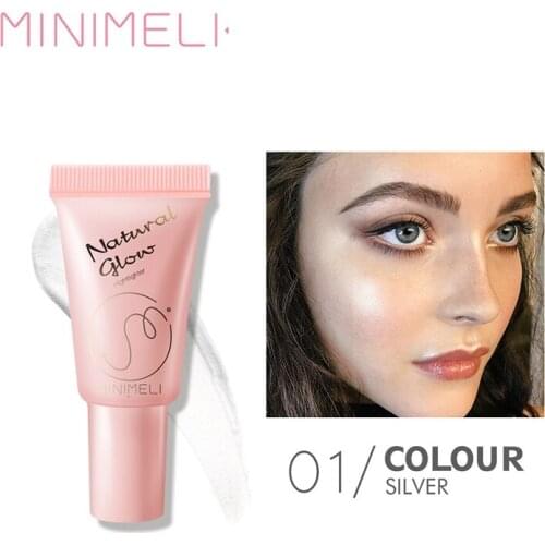 6ml 3D Stereo Effect Brighten Whitening Natural Skin Tone Rose Gold Silver iquid Highlighter Pearlescent Fine Flashing