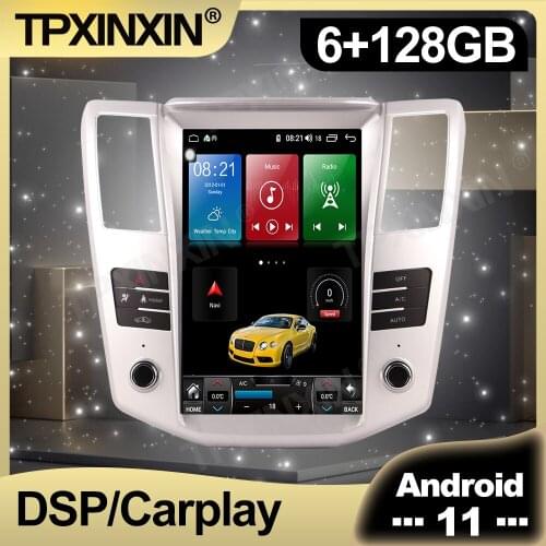 128G Android 11 Tesla 12.1" Screen Car Radio For Lexus RX RX330 2008-2014 Auto Multimedia DVD Player Navigation Stereo GPS 2din