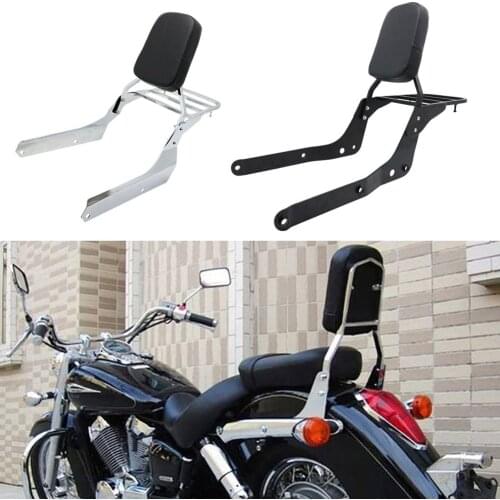 Motorcycle Detachable Sissy Bar Backrest Luggage Rack For Honda Shadow VT750C Aero 2004 -2009 2010 2011 2012 Black Chrome
