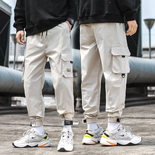 Spring Vintage Male Cargo Pants Men 2021 Safari Style Casual Joggers Mens Hip Hop Harajuku Harem Pants Streetwear