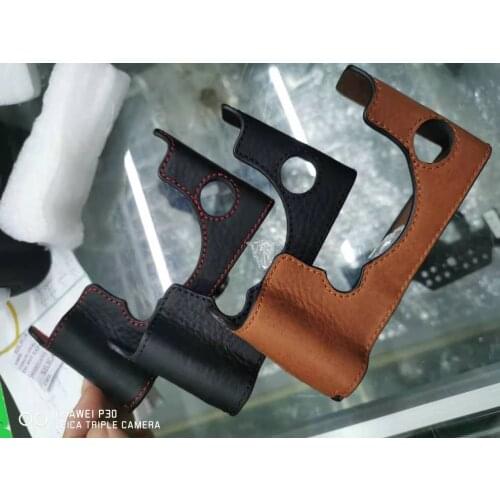 Mr.Stone Brand Genuine Leather Camera case Half Bag Bodysuit For Fujifilm XT3 XT3 Fuji X-T3 Handmade Camera Bag