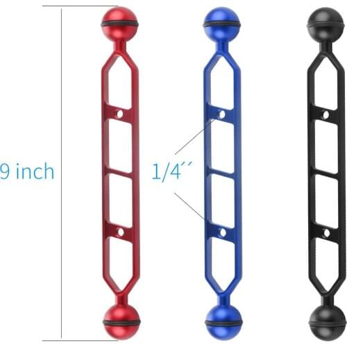 CNC Aluminum Butterfly Clip 9" Light Arm For Action Sports Camera
