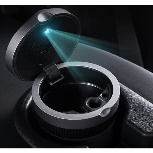 For Tesla Model 3 Car-mounted Multipurpose Ashtray Flame-retardant Leak-proof Interior Decoration Accessories