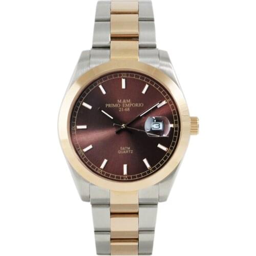 Two-tone steel watch M & M first emporium 1102CO