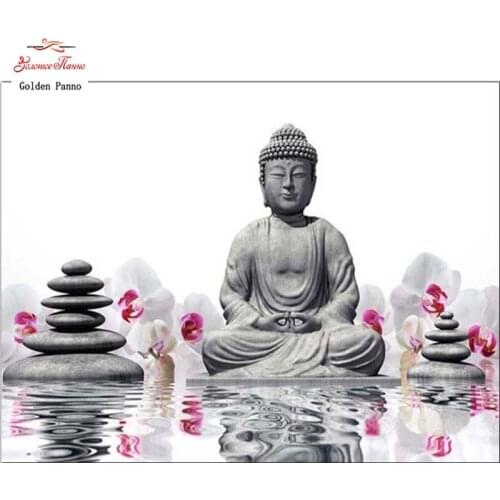 GOLDEN PANNO Diamond Painting Full Square 5D Diy Daimond Embroidery Diamant Mosaic Sale rhinestones pictures "Buddha religion"03