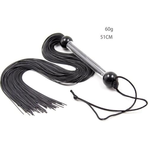 51cm Spanking Silicone Tassel Horse Whip With Handle Flogger Equestrian Whips Teaching Training Riding Whips