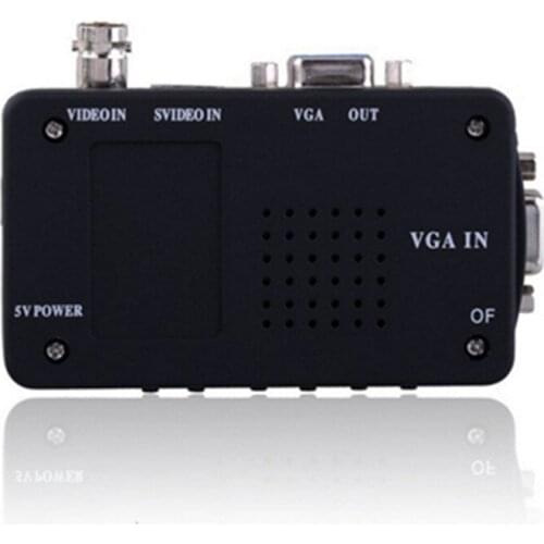 Composite Video TV VGA/S-video/Composite RCA/ AV to VGA Converter Switch Adapter Switch Box For PC MACTV Camera DVD DVR