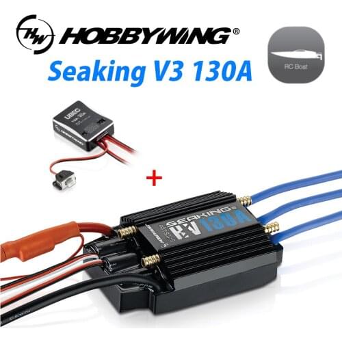 Hobbywing SeaKing V3 Waterproof 130A 2-6S Lipo Speed Controller 6V BEC Brushless ESC For RC Racing Boat