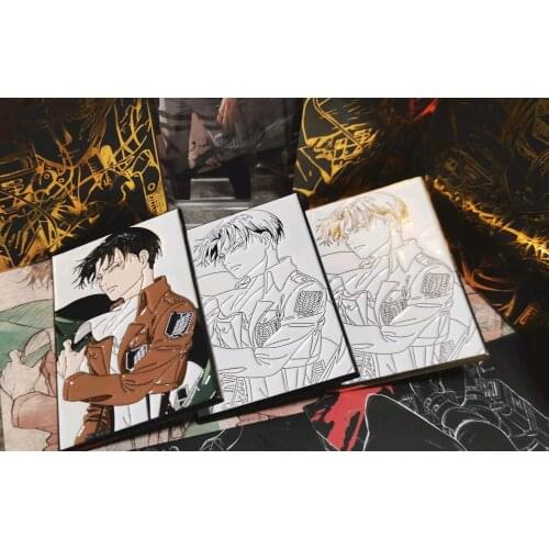 Cosmile Attack On Titan Eren Levi Rivaille Metal Badge Brooch Pin Collection jump Cosplay look