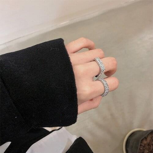 Minimalist Women Crystal Ring simple design Jewelry Fashion Trendy lover Index Finger Tail Ring