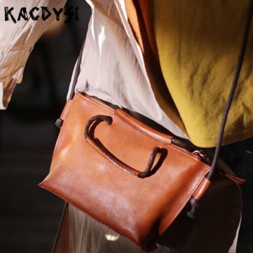Nature Cow Leather Handmade Womens Handbags Small Slim Body Bags High Quality Modern Stylish Female Tote Messenger Satchel Purse