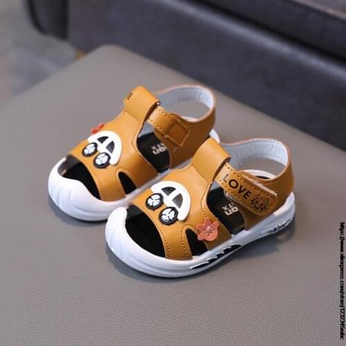 Summer new sandals for boys girls casual soft sole children shoes baby Cartoon car toddler shoes Kids beach sandals