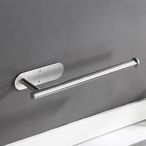 New 30cm large Paper Towel Holder Under Cabinet Self Adhesive Kitchen Countertop Wall Mount Paper Towel Holders with Screws