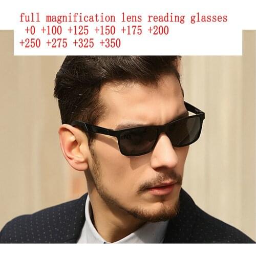 Full Lenses Reading Glasses Men Driving Classic Retro Presbyopic Goggles Shade UV400 Anti-Fatigue Mens Sunglasses Diopter NX