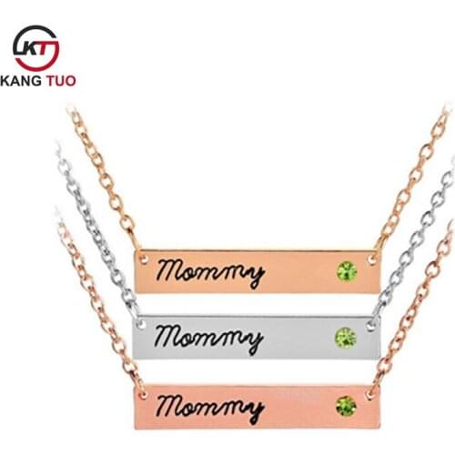 Family Necklace Jewelry Fashion Letter mommy Necklace High Quality Alloy Letter Pendants Necklace