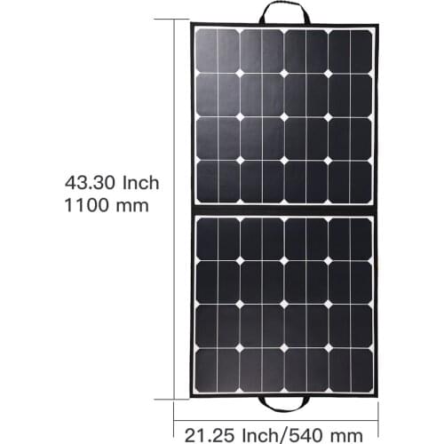Manufacturer Sunpower Solar Panel 100W Charger China for Laptop/big Battery Travel/camping