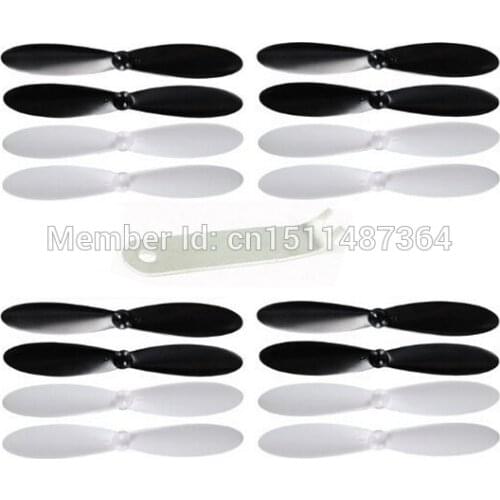 Propellers Props Main Blades(16PCS) and U Wrench for Hubsan X4 H107 H107L H107C H107D JXD385 FPV RC Quadcopter
