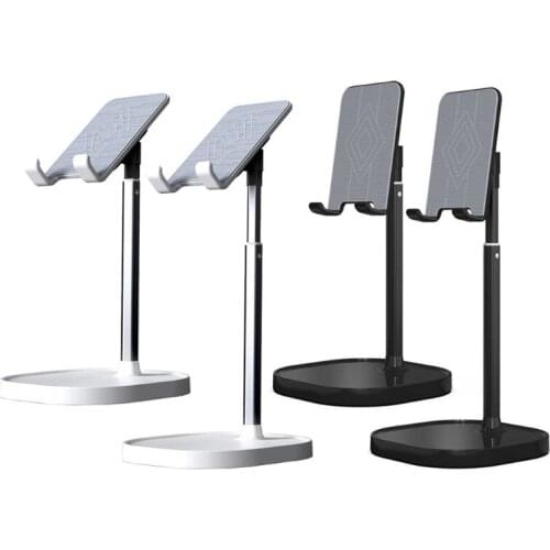 Adjustable Telescopic Phone Stand Holder Portable Metal Desktop Mount Lazy Tablet Laptop Bracket for iPhone An-droid Smartphones