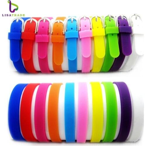 8MM Silicone Wristband Bracelets Mix Color (100 pieces/lot) DIYAccessory Fit Slide Letter /Slide Charms LSBR09*100