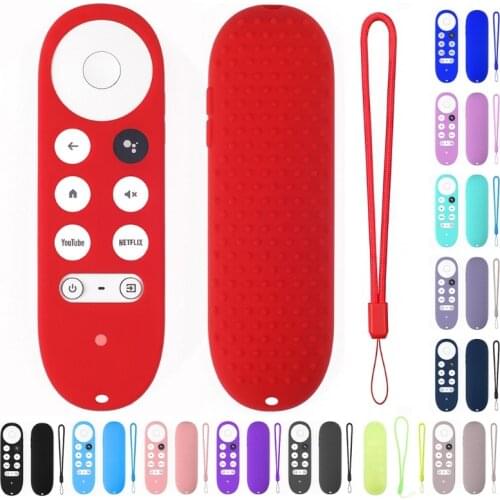 Silicone Case for Chromecast Google TV 2020 Voice Remote Shockproof Protective Cover