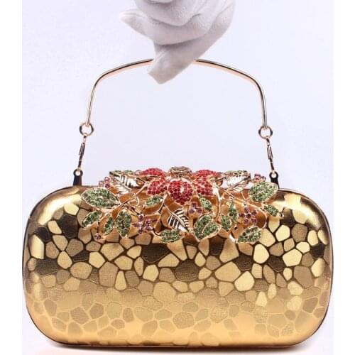XIYUAN Rhinestone Handbag Women Crystal Clutch Bag Shoulder Bag For Ladies Luxury Designer Wedding Purse