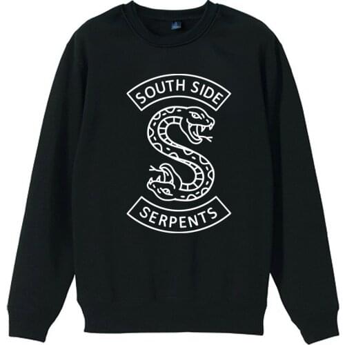 Boy Man Men Crew Neck Sweatshirt Jughead Jones Southside Serpents Riverdale Snake Couple Clothes Teenager Pullover Fleece ZIIART