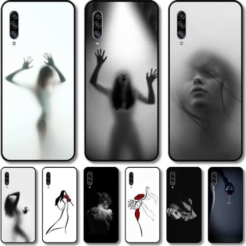 Hazy sexy women Phone Case For Samsung Galaxy A71 50 51 52 52 42 32 21 20 12 11 10 02 01 UW 5G S Black Shell Art Cell Cover