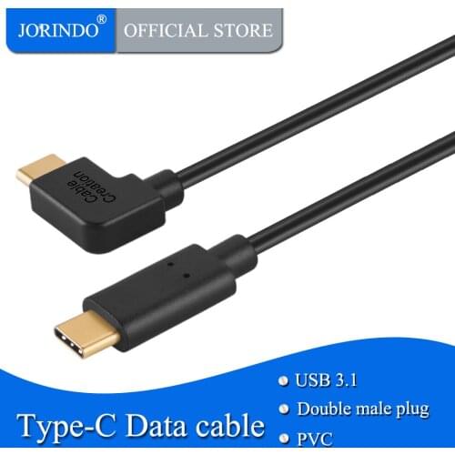 Type USB C CableJORINDO USB 2.0 90degrees Angled USB C-C Cable(3A) for Macbook Pro, Chromebook Pixel, Nexus 5X/6P, Lumia