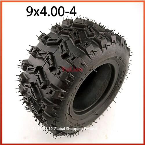Vacuum Tire 9X4.00-4 Tubeless Wear-resisting Tire for Lawnmower Golf ATV Pocket Bike Go Kart Tyre Replacement Parts