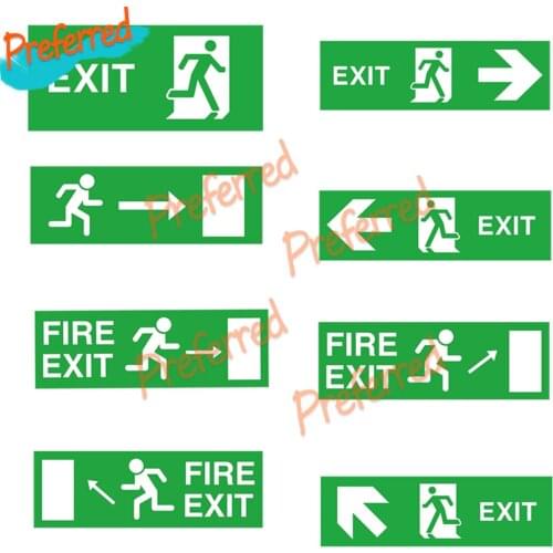 High Quality Decals Exterior Accessories Multiple EXIT Warning Sign Stickers for Door Stairs Home Garage Vinyl PVC Decal