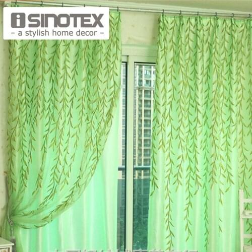 ISINOTEX Chic Room Window Voile Curtain Leaves Printed Sheer Panel Drapes Scarfs Tulle 1PCS/Lot