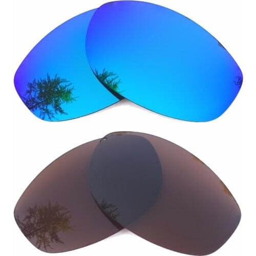 Ice Blue Mirrored & Brown Polarized Replacement Lenses for X Metal XX Frame 100% UVA & UVB