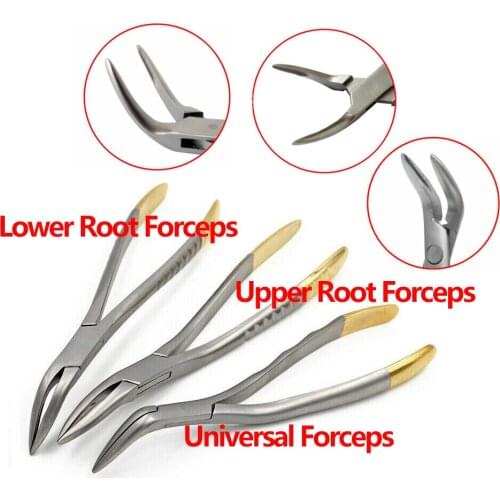 Orthdent 1pc Dental Tooth Extraction Forcep Tweezers Root Fragment Minimally Invasive Curved Maxillary Mandibular Tooth Pliers