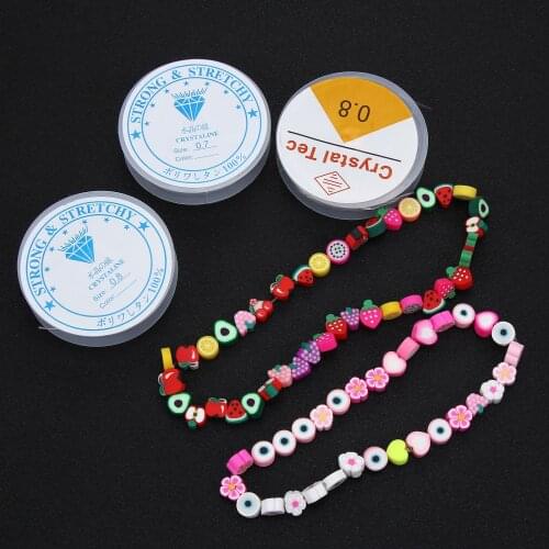 1Roll 07-0.8MM Flexible Elastic Resin Line Rope Cord for Jewelry Making Beading Bracelet Necklace 10M Fishing Thread Rope