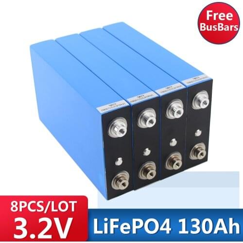 8PCS 3.2V 130AH LIFEPO4 BATTERY CAN FOR 24V BATTERIES LITHIUM-IRON PHOSPHA 130000MAH CAN MAKE BOAT BATTERIES CAR BATTERIY