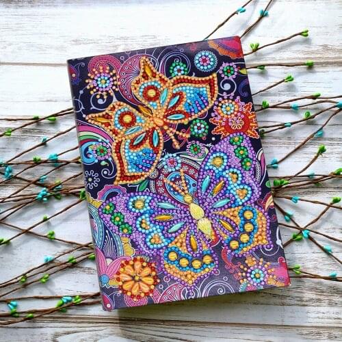 A5 Notebook Diamond Painting Butterfly Diary Book 64 Pages 5D Diamond Mosaic Special Shaped DiyDIY Picture Of Rhinestones