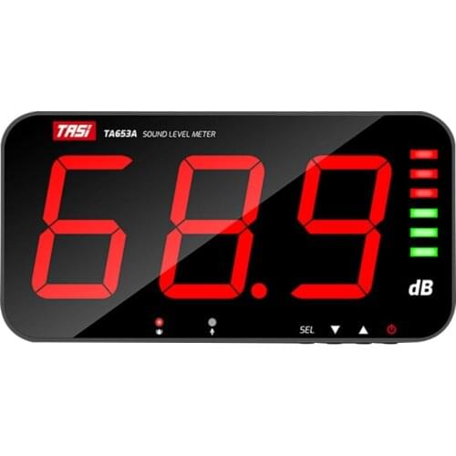 50LB TA653A Digital Sound Level Meter Noise dB Meter Large Screen Monitor Wall Hanging Type alarm Hospital Restaurant 32x17cm