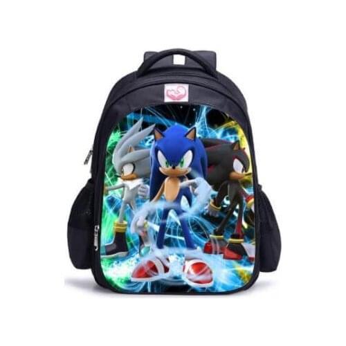 Children Cartoon Sonic backpack lovely schoolbag for boys&girls Capacity SchoolBag orthopedic backpack mochila escolar