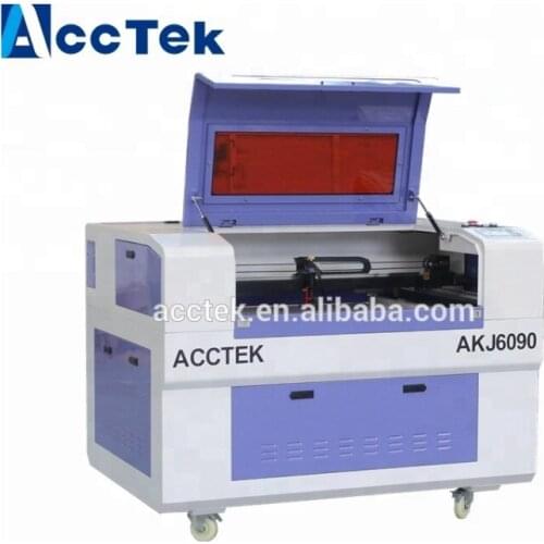 Economical machine fast speed Jinan machinery mini cnc laser cutting machine 6090 80w with water cooling
